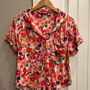 Kate Spade Floral pajama top; size medium; great condition.